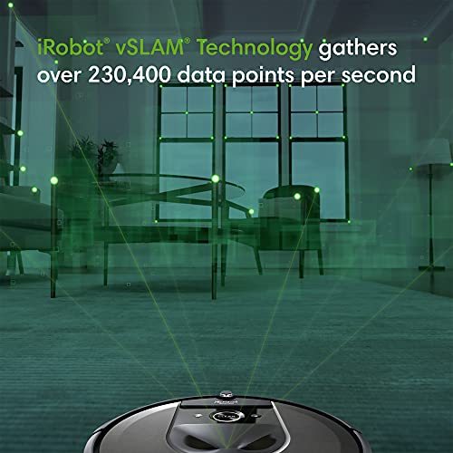 iRobot Roomba i7+ (7550) Robot Vacuum with Automatic Dirt Disposal - Empties Itself for up to 60 days, Wi-Fi Connected, Smart Mapping, Works with Alexa, Ideal for Pet Hair, Carpets, Hard Floors, Black