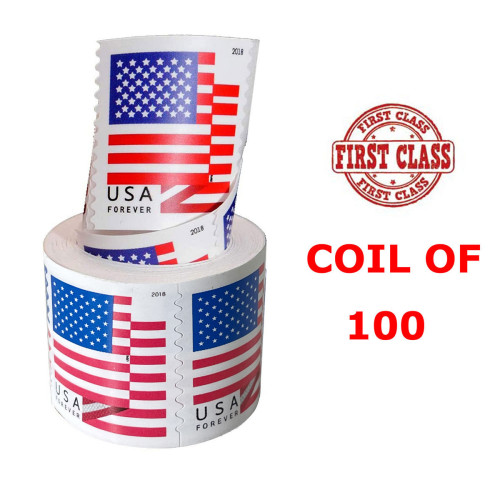 U.S. Flag 2018, 100Pcs / Roll (5000 Pcs)