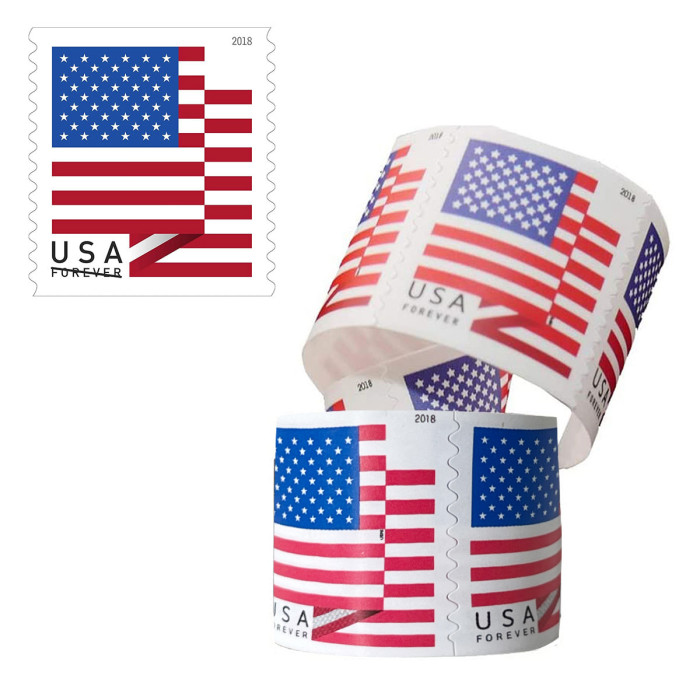 U.S. Flag 2018, 100Pcs / Roll (1000 Pcs)