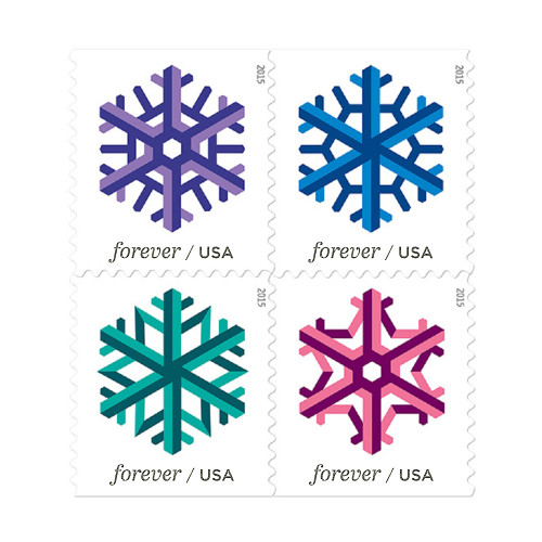 Geometric Snowflakes 2015, 100 Pcs