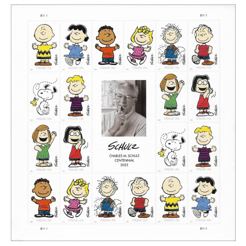 Charles M. Schulz Press Sheet without Die-Cuts, 100 Pcs