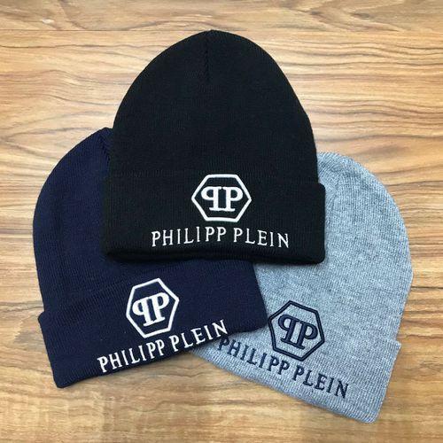 Plein Men's Hats Winter Warm Casual Beanie Man Hip Hop Knitted Bonnet Ski Cap
