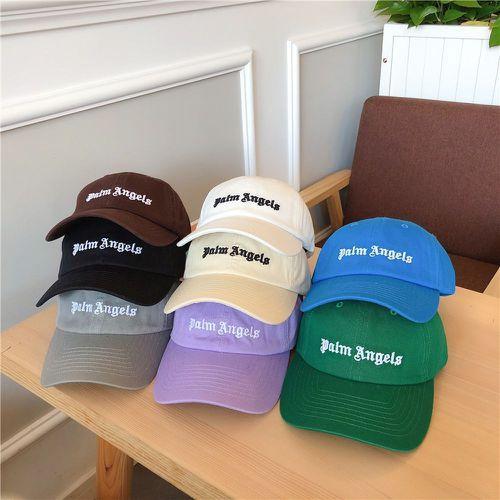 New letter palm embroidery duck cap men and women four seasons net red wild palm angel soft top