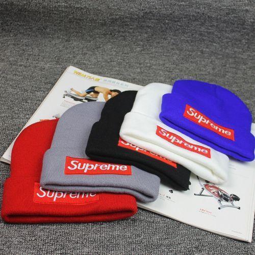 Supreme Beanie Baseball Cap Winter Outdoor Ski Cap Street Dance Knitted Cap