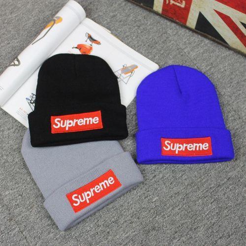 Supreme Beanie Baseball Cap Winter Outdoor Ski Cap Street Dance Knitted Cap