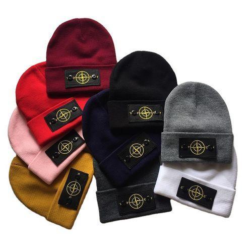 Stone Island Popular Logo Hip Hop Casual Cold Hat Outdoor Warm Cover Knit Hat Wholesale Cold Hat