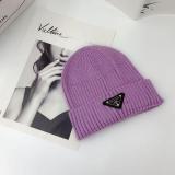 Street Fashion Labeling Letter Wool Hat Autumn And Winter Black Wild Knitted Cold Hat Men
