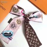 Fashion Luxury Silk Scarf Bow woman Print Ribbon Hair Bows Tie Bag Accesseries
