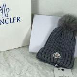 Moncler Luxury Fox Fur Ball Cap Pom Poms Winter Hat For Women Girl 's Hat Knitted Beanies Cap Thick