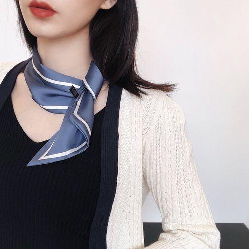 Women's Hair Tie Scarf Silk Scarf Tied Bag Ribbon Handbag Streamer Bandage