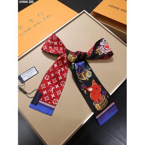Silk Scarf Bow Girls Print Ribbon Hair Bows Tie Bag Accesseries