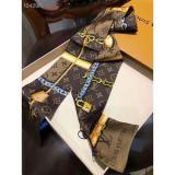 Fashion Luxury Silk Scarf Bow woman Print Ribbon Hair Bows Tie Bag Accesseries