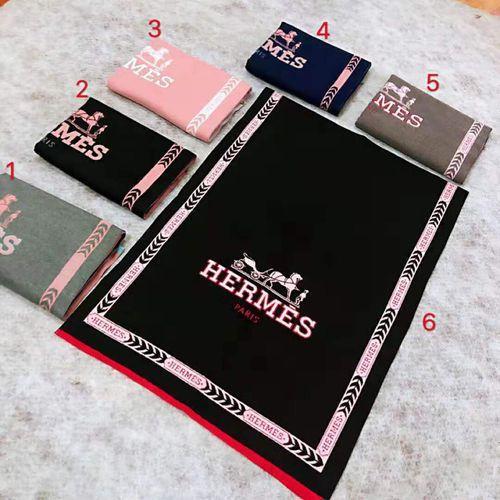 Luxury High Quality Hermes Cashmere Shawl Ladies Women Double Sided Thick Spring Autumn Winter