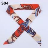 Thin Narrow Silk Scarf Women Bag Neckerchief Headband For Ladies Bag Ribbons Small Wrist
