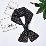 Striped Silk Scarf Female Imitation Silk Long Scarf Small Scarf Decoration Wild Tie Bag