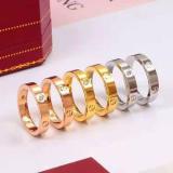 Love Ring Eternity 18k Rose Gold Ring Titanium Steel Fashion Diamond Couple Ring