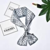 Striped Silk Scarf Female Imitation Silk Long Scarf Small Scarf Decoration Wild Tie Bag