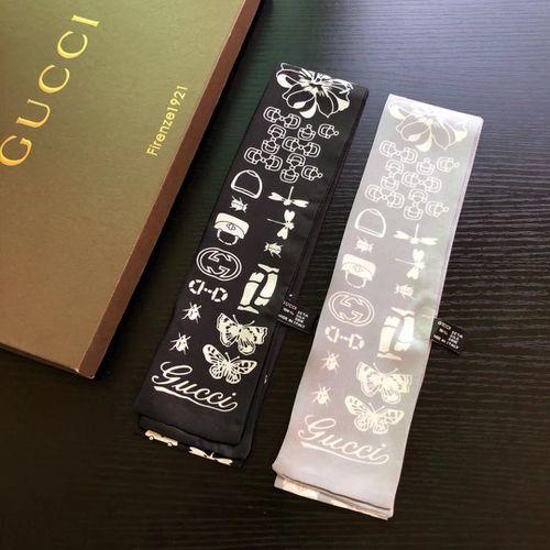 Women's Classic Printed Small Ribbon Headband Scarf