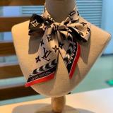 New Autumn And Winter Fashion Printing Warm Decorative Silk Scarf Fashion Casual Streamer Ladies Headband High Quality Bag Silk Scarf Accessories Bow Tie Silk Scarf