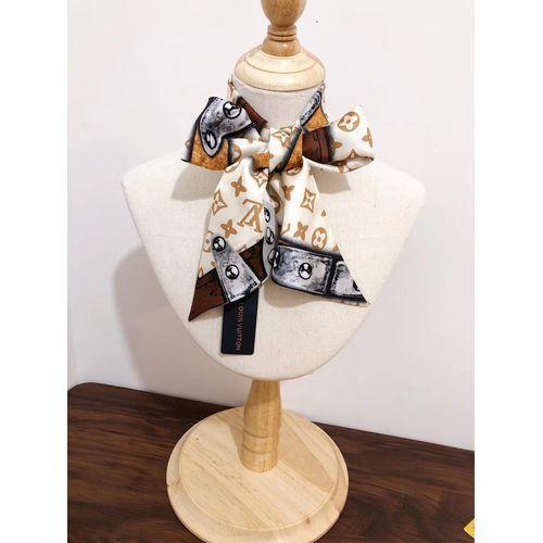 Women's Vintage Printing Small Ribbon Headband Scarf