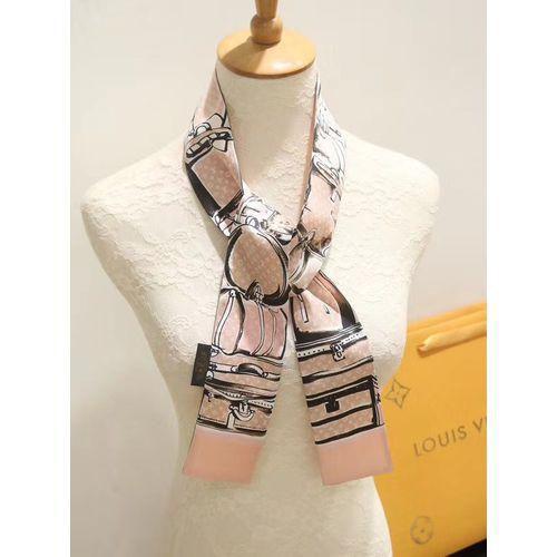 Silk-like Scarf Double Bow Women Print Ribbon Hair Bows Tie Bag Accesseries
