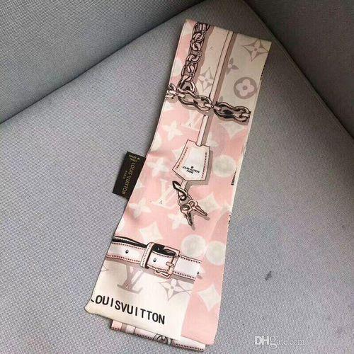 Brand Silk Tie Fashion Men And Women Silk Hair Band Brand Scarf Small Ribbon Printed Silk Scarf