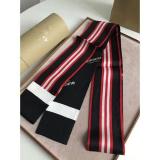 Silk-like Scarf Double Bow Women Print Ribbon Hair Bows Tie Bag Accesseries