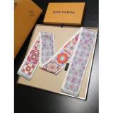 Silk-like Scarf Double Bow Women Print Ribbon Hair Bows Tie Bag Accesseries