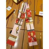 Silk-like Scarf Double Bow Women Print Ribbon Hair Bows Tie Bag Accesseries