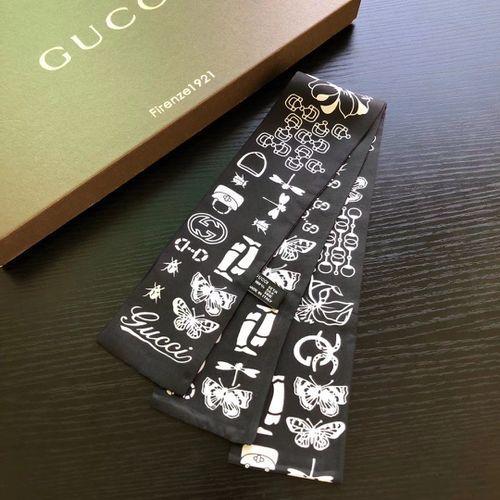 Women's Classic Printed Small Ribbon Headband Scarf