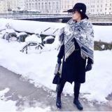 Retro Embroidery Scarf Fashion Printing Double-sided Printing Scarf Imitation Cashmere Warm