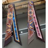 Striped Silk Scarf Female Imitation Silk Long Scarf Small Scarf Decoration Wild Tie Bag