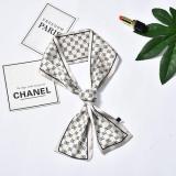 Striped Silk Scarf Female Imitation Silk Long Scarf Small Scarf Decoration Wild Tie Bag