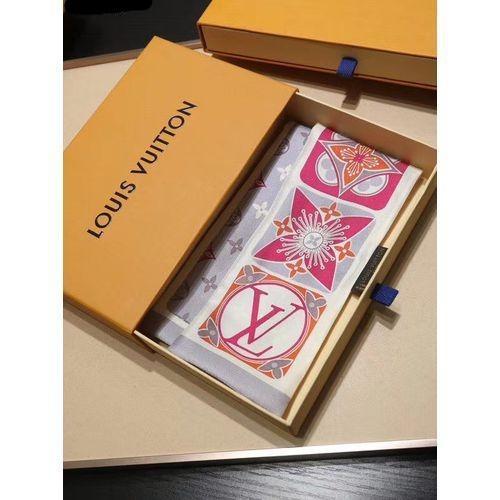 Silk-like Scarf Double Bow Women Print Ribbon Hair Bows Tie Bag Accesseries