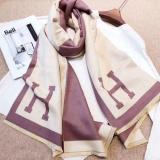 Hermes Women Classic Double Color Wool Scarf