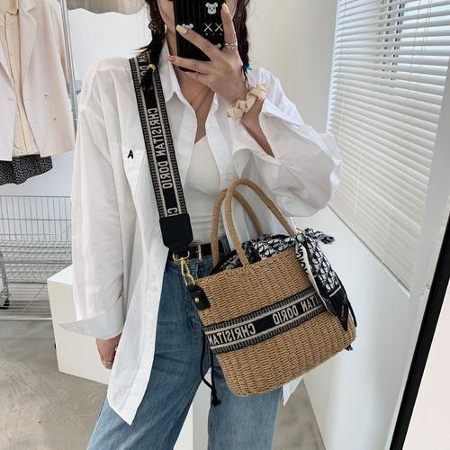 Straw Bag Shoulder Bag Messenger Bag Handbag Summer Bag Beach Bag Seaside Bag Large-capacity Bag
