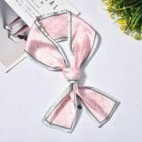 Striped Silk Scarf Female Imitation Silk Long Scarf Small Scarf Decoration Wild Tie Bag