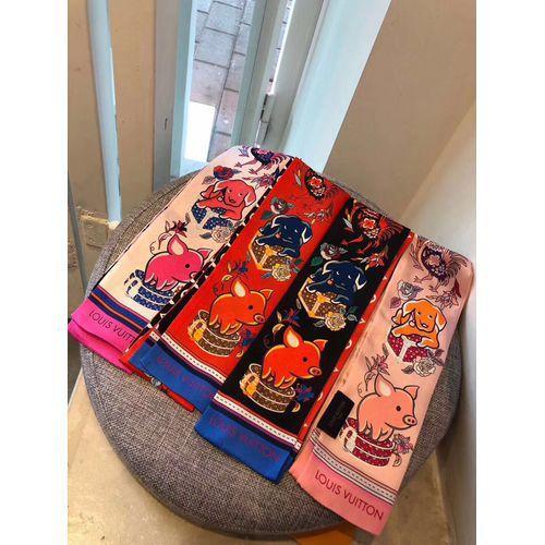 Women Silk Riband Handle Bags Scarf Small Ribbon Hair Band Headband Scarves Wraps