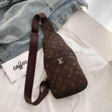 Women Men Monogram Sling Black Cloth Bags Belt Bag Hip Chest Pouch Bags Phone Purse