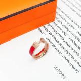 Classic Style Vintage Design Letter H Colorful Ring 14k Gold Woman
