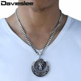Men's Jewelry Lion Head Knot Gold/Silver Stainless Steel Pendant Necklace Chain