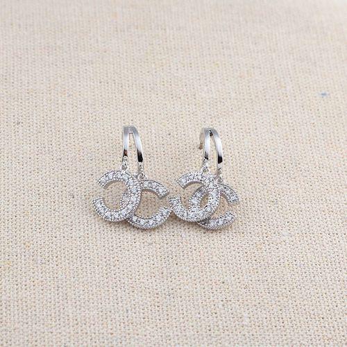 Zircon earrings short earrings letters earrings female hot sale temperament well matched earrings