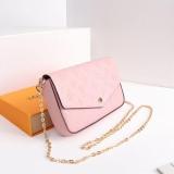 Woman Fashion Small Felicie Handbags Golden Chain Handbags Shoulder Bag 3 PCS Set