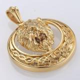 Men's Jewelry Lion Head Knot Gold/Silver Stainless Steel Pendant Necklace Chain