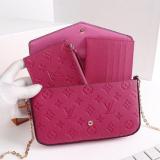 Woman Fashion Small Felicie Handbags Golden Chain Handbags Shoulder Bag 3 PCS Set