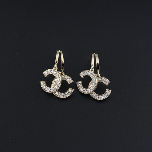 Zircon earrings short earrings letters earrings female hot sale temperament well matched earrings