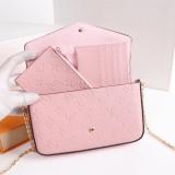 Woman Fashion Small Felicie Handbags Golden Chain Handbags Shoulder Bag 3 PCS Set