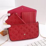 Woman Fashion Small Felicie Handbags Golden Chain Handbags Shoulder Bag 3 PCS Set