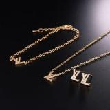 Fashion Luxury Crystal Necklace Earring Bracelet Set Metal  Jewelry Sets For Women