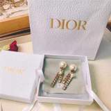 New Brass Swarovski Diamond Pearl Earrings Temperament Celebrity Two Wear Earrings